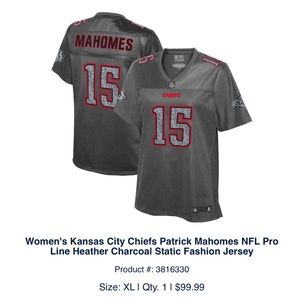 Women’s NFL Kansas City Chiefs Jersey #15 Mahomes